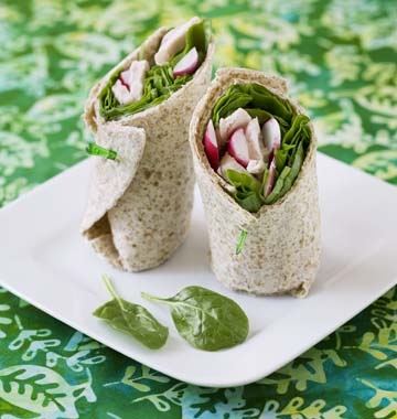 Wraps Au Poulet Pinards Et Radis L Eau Vive