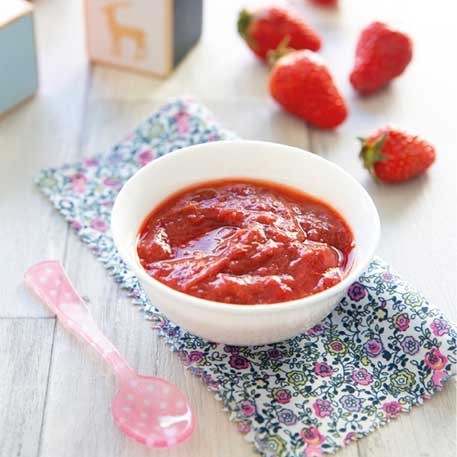 Compote Bebe Fraise Rhubarbe L Eau Vive