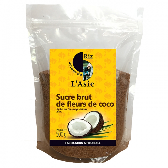 Sucre de fleur de coco Autour du Riz 500g - L'Eau Vive