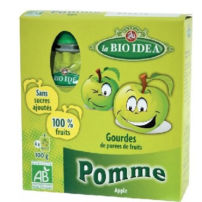 Desserts bio 100% fruits - Pomme - 4x100g